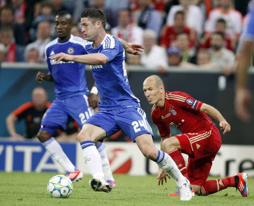 Gary Cahill & Arjen Robben Bayern Munich V Chelsea FC Uefa Champions League Final 2012 Football Arena Munchen Allianz Arena, Munich, Germany 19 May 2012  Copyright: MaryxEvansxAllstarxRichardxSellers 12535099 editorial use only