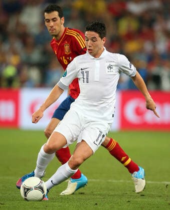 Andres Iniesta & Samir Nasri Spain V France Euro 2012 Euro 2012 Spain V France Donbass Arena, Donetsk, Ukraine 23 June 2012  Copyright: MaryxEvansxAllstarxStewartxKendall 12537116 editorial use only