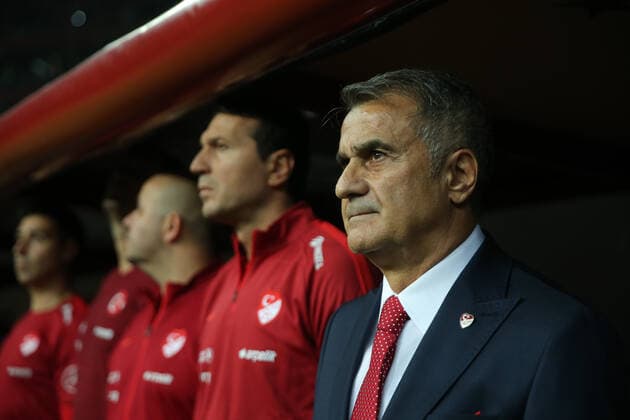 Turkey s trainer Senol Gunes during the Euro 2020 group H qualifying soccer match between Turkey and Iceland at Turk Telekom Stadium in Istanbul, Turkey, Wednesday November 14, 2019. (Tolga Adanali - Depo Photos) 16559259