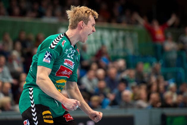 Minden, Germany 14 11 2019 1 Handball Bundesliga 2019 2020 GWD Minden vs. MT Melsungen Marian Michalczik Minden Minden North Rhine-Westphalia Germany Kampa Halle