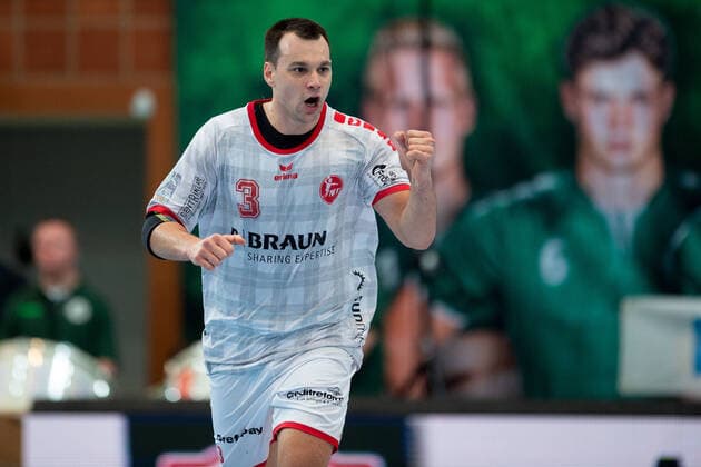 Minden, Germany 14 11 2019 1 Handball Bundesliga 2019 2020 GWD Minden vs MT Melsungen Marino Maric Melsungen Minden North Rhine-Westphalia Germany Kampa Halle