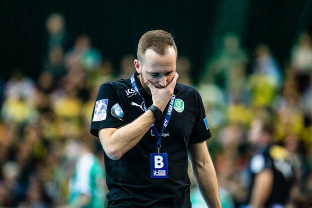 Coach Andre Haber SC DHFK Leipzig during the season 2019 2020 in the 1 Handball Bundesliga Men between SC DHfK Leipzig and Rhein Neckar Löwen in the Arena Leipzig on 14 November 2019 in Leipzig, Saxony, Germany