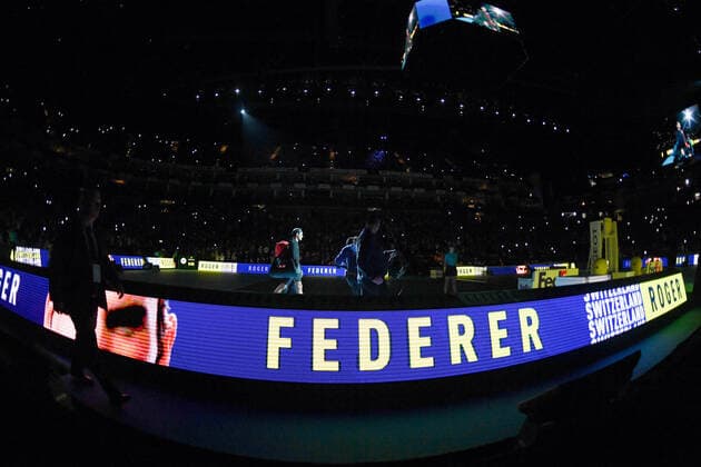 November 14, 2019, Londra, Italy: roger federer ,sui,during Nitto ATP, Tennis Herren Final NOVAK DJOKOVIC VS ROGER FEDERER, Tennis Internationals in Londra, Italy, November 14 2019 - LPS Tennis Internationals Nitto ATP Final NOVAK DJOKOVIC VS ROGER FEDERER  - ZUMAl164 20191114_zsa_l164_063 Copyright: xRobertoxZanettinx