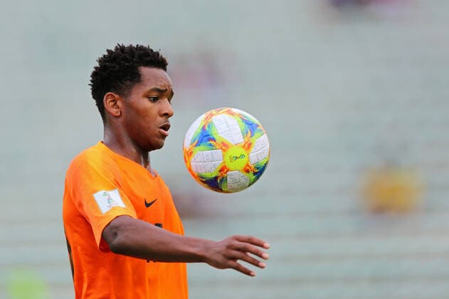 FuÃŸball, U17-WM, Niederlande - Mexiko 14th November 2019; Bezerrao Stadium, Brasilia, Distrito Federal, Brazil; FIFA U-17 World Cup Brazil 2019, Mexico versus Netherlands; Jayden Braaf of Netherlands  ActionPlus12188013 HeulerxAndrey