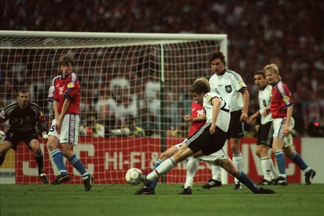 Bierhoff Scores Golden Goal Czech Republic V Germany 30 June 1996  Copyright: MaryxEvansxAllstarxRichardxSellers 12113274 editorial use only