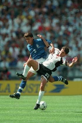 Costacurta & Kuhbauer Italy V Austria 29 June 1998  Copyright: MaryxEvansxAllstarxRichardxSellers 12127423 editorial use only