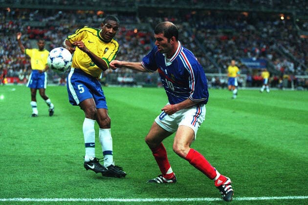 Zidane Beats Sampaio Brazil V France 12 July 1998  Copyright: MaryxEvansxAllstarxRichardxSellers 12129371 editorial use only