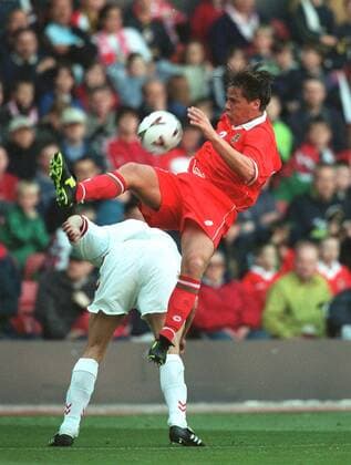 Chris Coleman,Jesper Gronkjaer Wales V Denmark 09 June 1999  Copyright: MaryxEvansxAllstarxRichardxSellers 12139199 editorial use only