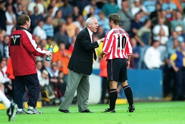 Fußball, Trainerhistorie, Leeds United Peter Reid & Kevin Phillips Leeds United V Sunderland 19 August 1999  Copyright: MaryxEvansxAllstarxGrahamxWhitbyxBoot 12140787 editorial use only