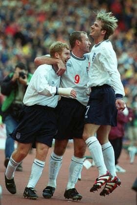 Paul Scholes,Shearer & Beckham Scotland V England 13 November 1999  Copyright: MaryxEvansxAllstarxRichardxSellers 12143559 editorial use only