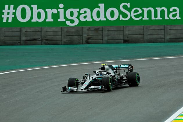Sport Bilder des Tages 15th November 2019; Autodromo Jose Carlos Pace, Sao Paulo, Brazil; Formula One Brazil Grand Prix, Practice Day; Valtteri Bottas (FIN) Mercedes AMG F1 W10 - Editorial Use  ActionPlus12188223 HeulerxAndrey