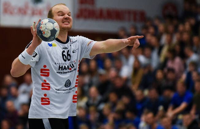 15 11 2019, xpsx, Handball 3 League, HSG Hanau HSG Rodgau Nieder Roden v l Michael Malik HSG Hanau Hanau Hessen Germany DEU