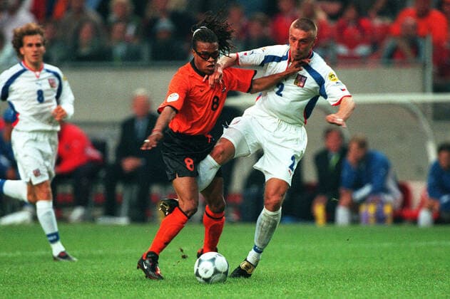 Edgar Davids & Tomas Repka Holland V Czech Republic 11 June 2000  Copyright: AllstarxPicturexLibrary 12176699 editorial use only