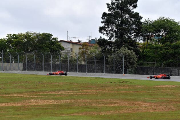 FORMULA 1 HEINEKEN GRANDE PRÃÄMIO DO BRASIL 2019 16 11 2019, Autodromo Jose Carlos Pace, Interlagos, FORMULA 1 HEINEKEN GRANDE PRÃÄMIO DO BRASIL 2019 , in picture Sebastian Vettel GER 5 , Scuderia Ferrari Mission Winnow, Charles Leclerc MCO 16 , Scuderia Ferrari Mission Winnow nordphotoxBratic nph00250