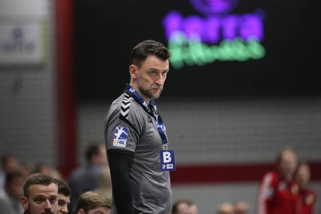Piotr Przybecki Trainer VfL Luebeck Schwartau GER, Handball, 2 Bundesliga, TuS N Luebbecke vs. VfL Luebeck Schwartau, 16 11 2019 Luebbecke Copyright: xEibner-Pressefotox xJanxStrohdiekx EP_JSK