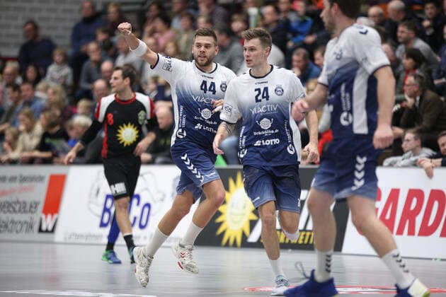 v l Marcel Moeller VfL Luebeck Schwartau 72 , Finn Kretschmer VfL Luebeck Schwartau 24 GER, Handball, 2 Bundesliga, TuS N Luebbecke against VfL Luebeck Schwartau, 16 11 2019 Luebbecke Copyright: xEibner-Pressefotox xJanxStrohdiekx EP_JSK