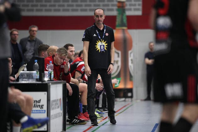 Emir Kurtagic Trainer TuS N Luebbecke GER, Handball, 2 Bundesliga, TuS N Luebbecke against VfL Luebeck Schwartau, 16 11 2019 Luebbecke Copyright: xEibner-Pressefotox xJanxStrohdiekx EP_JSK