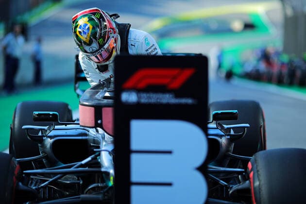 16th November 2019; Autodromo Jose Carlos Pace, Sao Paulo, Brazil; Formula One Brazil Grand Prix, Qualifying Day; Third place on the grid for Lewis Hamilton (GBR) Mercedes AMG F1 W10 - Editorial Use  ActionPlus12188772 HeulerxAndrey