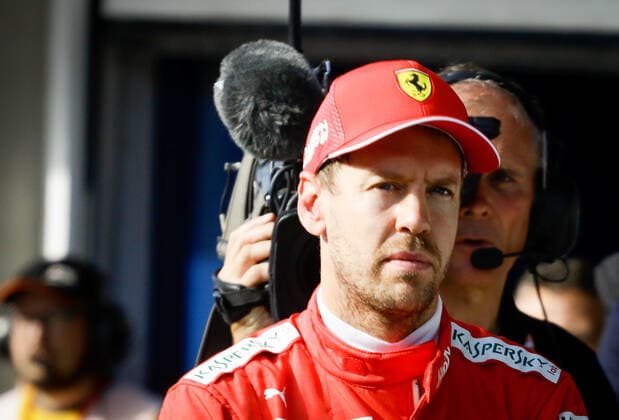 Treino classificatório GP Brasil F1 2019 SÃO PAULO, SP - 16.11.2019: TREINO CLASSIFICATÓRIO GP BRASIL F1 2019 - It will happen on Saturday (16), the qualifying training for GP Brazil Formula 1 2019, at the Interlagos racetrack, south of São Paulo. The race will take place tomorrow Sunday (17), with Mercedes driver Lewis Hamilton already champion for the sixth time. In the photo, Sebastian Vettel of Ferrari who will start in the second position of the starting grid on Sunday (17). (Photo: Aloisio Mauricio Fotoarena) x1832393x  AloisioxMauricio