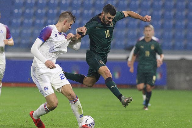 Photo Paola Garbuio LaPresse November 16, 2019 Ferrara, Italy soccer Italia vs Islanda,European Qualification Under 21 - 2021 - Stadio paolo Mazza In the pic:cutrone  Copyright: xPaolaxGarbuio LaPressex