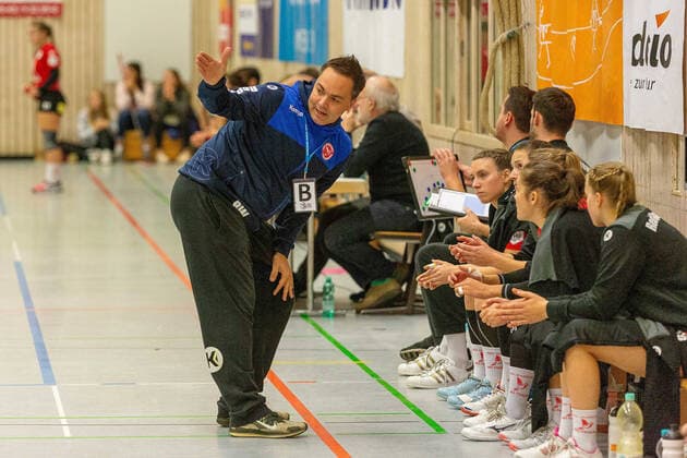 Emotions, Ralf Wiggenhauser Trainer HSG Freiburg HSG Freiburg HSG SG H2Ku Herrenberg, Women, Handball, 2 Bundesliga, 9 Matchday, Season 2019 2020, 16 11 2019, GER, HSG Freiburg SG H2Ku Herrenberg, Women, Handball, 2 Bundesliga, 9 Matchday, Season 2019 2020, 16 11 2019, Freiburg Breisgau Copyright: xEibner-Pressefoto DimitrixDrofitx EP_ddh