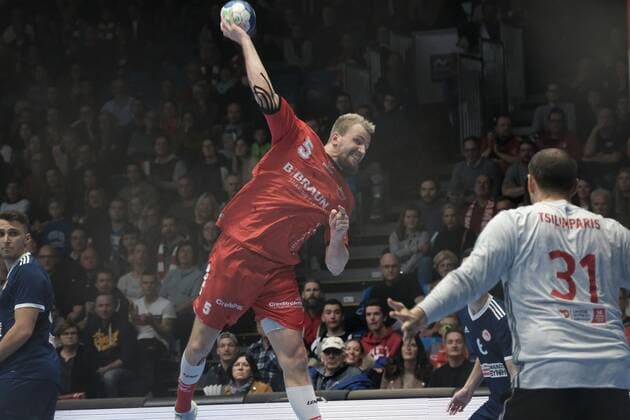 17 11 2019 xkhx Melsungen Men s EHF Cup 2019 20, 3 Qualification round MT Melsungen Olympiacos SFP GRE , Julius Kühn 5, MT Melsungen