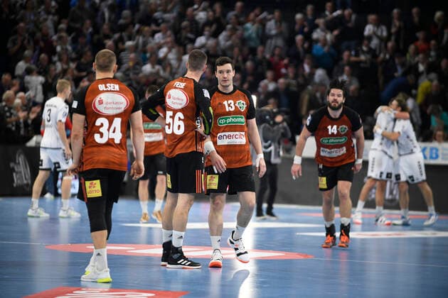 Frustration at Hannover Burgdorf, Handball Bundesliga, Liqui Moly HBL, Men, 13 Matchday, TSV Hannover Burgdorf , 17 11 19 Kiel Sparkassen Arena Schleswig Holstein Germany