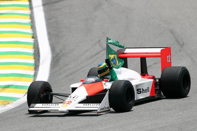 Bruno Senna, nephew of the Brazilian Ayrton Senna, drives a vehicle from McLaren MP4 4, with which Ayrton won his first world title in Formula One on 1998, during an tribute previous to the Brazilian Grand Prix in Interlagos circuit, in Sao Paulo, Brasil, 17 November 2019. Formula One Grand Prix of Brazil !ACHTUNG: NUR REDAKTIONELLE NUTZUNG!  Copyright: xFernandoxBizerraxJr.x AME6162 20191117-637096056874224798