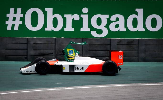 Grande Prêmio do Brasil F1 2019 SÃO PAULO, SP - 17.11.2019: GRANDE PRÊMIO DO BRASIL F1 2019 - It takes place this Sunday (17), at the Interlagos racetrack, south of the city of Sao Paulo, another Grand Prix of Brazil F1 2019. The driver Lewis Hamilton of Mercedes has already been champion of this season. In the photo, the nephew of pilot Ayrton Senna, Bruno Senna, pilots the McLaren MP4 $ year 1988, in honor of his uncle. (Photo: Aloisio Mauricio Fotoarena) x1833080x  AloisioxMauricio