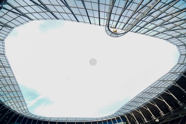 LONDON, ENGLAND - NOVEMBER 17: General view of the roof of the Tottenham Hotspur stadium inside ahead of the Barclay s FA Women s Super League football match between Tottenham vs Arsenal at Tottenham Hotspur Stadium on November 17, 2019 in London, England (Photo by Daniela Porcelli SPP) Tottenham Hotspur vs Arsenal - Barclay s FA Women s Super League 