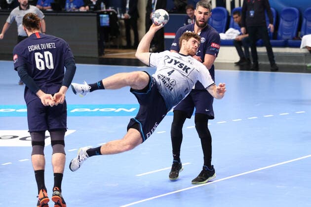 Johannes Golla (SG Flensburg-Handewitt) HANDBALL : Paris Saint-Germain HB vs SG Flensburg-Handewitt - VELUX EHF Champions League - 8eme journee - 17 11 2019 KevinDomas Panoramic 