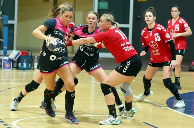 Handball TSV Bayer, Elves Red 5 Delaila Amega 5 TSV Bayer 04 Leverkusen TusSies Metzingen Leverkusen Copyright: xMiseriusx Eibner-Pressefotox EP_mis