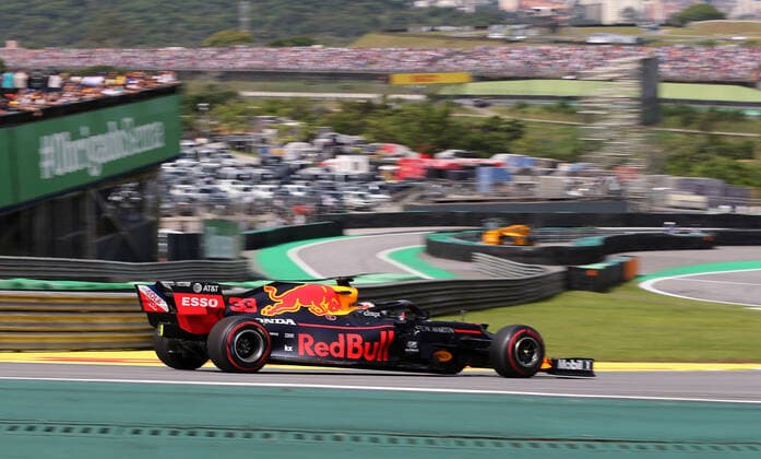 Grande Prêmio do Brasil F1 2019 SÃO PAULO, SP - 17.11.2019: GRANDE PRÊMIO DO BRASIL F1 2019 - Max VERSTAPPEN (NED) Aston Martin Red Bull Racing leads during the Formula 1 2019 Brazilian Grand Prix, held at the Interlagos Circuit in Sao Paulo, SP. (Photo: Rodolfo Buhrer La Imagem Fotoarena) x1833180x  RodolfoxBuhrer
