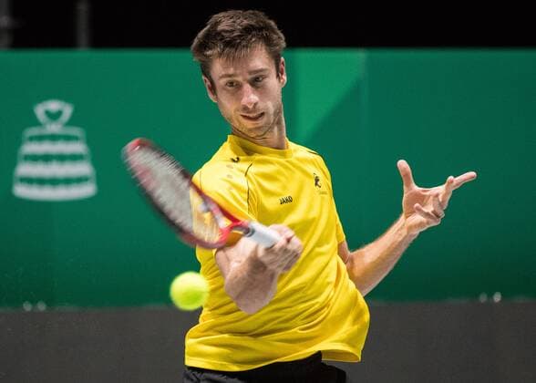 Vliegen and Gille of Belgium TENNIS : Conference de presse et entrainement Belgique - Coupe Davis - Madrid - 17 11 2019 PhotoNews Panoramic 