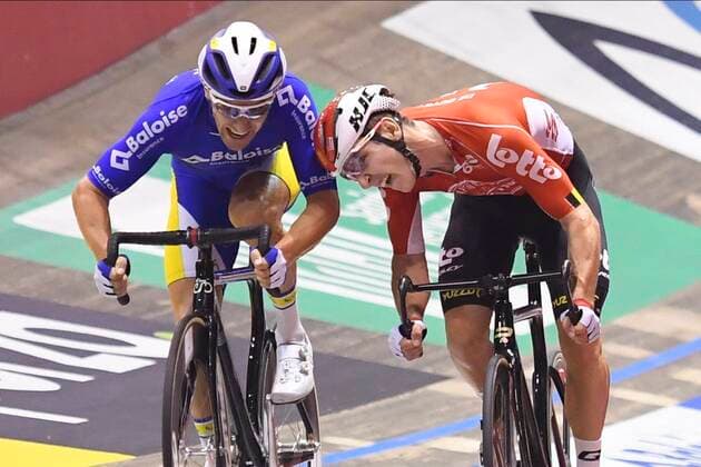 Bilder des Jahres 2019, Sport 11 November Sport Themen der Woche KW46 Kenny De Ketele (Bel) and Robby Ghys (Bel) of Baloise Insurance, Jasper De Buyst (Bel) of Captains of Cycling pictured during the last day of the 79th Lotto Six Days Vlaanderen on November 17, 2019 at Het Kuipke velodrome in Gent, Belgium, 17 11 2019 CYCLISME : Les 6 heures de la gantoise - 17 11 2019 PhotoNews Panoramic 