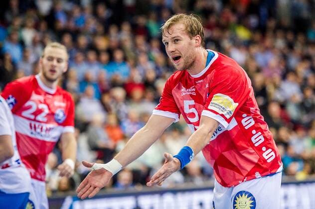 Max Darj Bergischer HC 5 playing in the Handball Bundesliga, TVB 1898 Stuttgart Bergischer HC Stuttgart 17 11 19 Handball 13 Spieltag , Stuttgart Baden Wuerttemberg Germany