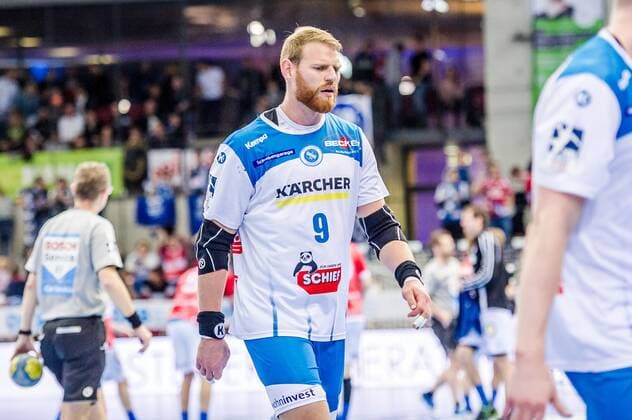 Spaeth, Manuel TVB Stuttgart 9 at the match in the Handball Bundesliga, TVB 1898 Stuttgart Bergischer HC Stuttgart 17 11 19 Handball 13 Matchday , Stuttgart Baden Wuerttemberg Germany