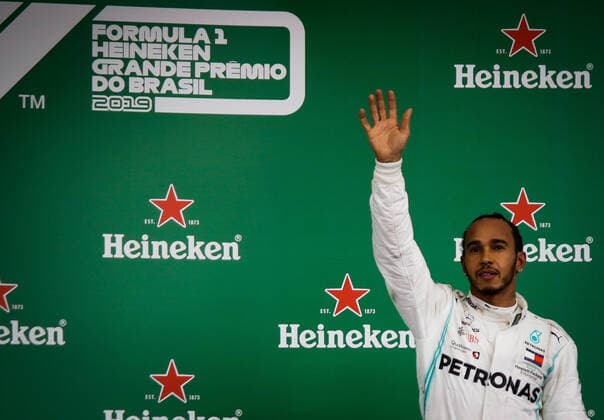 Grande Prêmio do Brasil F1 2019 SÃO PAULO, SP - 17.11.2019: GRANDE PRÊMIO DO BRASIL F1 2019 - It takes place this Sunday (17), at the Interlagos racetrack, south of the city of Sao Paulo, another Grand Prix of Brazil F1 2019. The driver Lewis Hamilton of Mercedes has already been champion of this season. In the photo, the driver Lewis Hamilton who lost third position after suffering penalty in the race. (Photo: Aloisio Mauricio Fotoarena) x1833421x  AloisioxMauricio