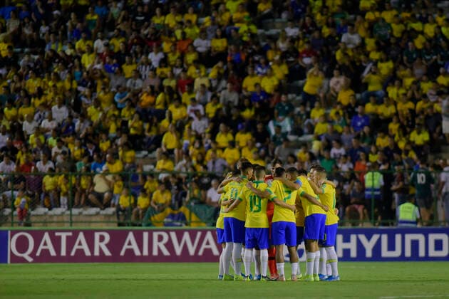Fußball, U17 WM Finale, Brasilien - Mexiko Sub 17 Mexico e Brasil BRASÍLIA, DF - 17.11.2019: SUB 17 MEXICO E BRASIL - Brazil team during U17, U 17 Mexico and Brazil. FIFA U17 World Cup Final Match. Bezerrão Stadium. Brasilia DF. (Photo: Reinaldo Reginato Fotoarena) x1833598x  ReinaldoxReginato