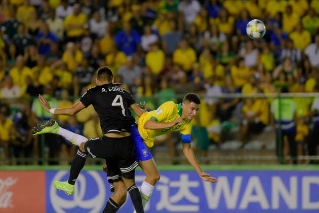 Sub 17 Mexico e Brasil BRASÍLIA, DF - 17.11.2019: SUB 17 MEXICO E BRASIL - Alejandro Gomez and Henri during U17, U 17 Mexico and Brazil. FIFA U17 World Cup Final Match. Bezerrão Stadium. Brasilia DF. (Photo: Reinaldo Reginato Fotoarena) x1833686x  ReinaldoxReginato