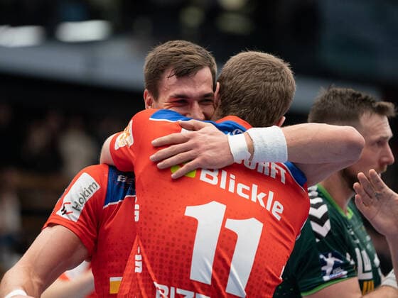 Jona Schoch HBW Balingen Weilstetten 22 and Tim Nothdurft HBW Balingen Weilstetten 11 , Frisch Auf Göppingen vs. HBW Balingen Weilstetten, 1 Bundesliga, Handball, Men, 17 11 2019 Frisch Auf Göppingen vs. HBW Balingen Weilstetten, 1 Bundesliga, Handball, Men, 17 11 2019 Göppingen Copyright: xEibner-Pressefotox EP_mst