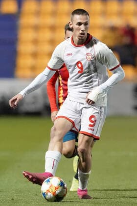 North Macedonia s Darko Churlinov during European Under-21 Championship 2021 qualifying round match. November 14,2019. (20191114197)