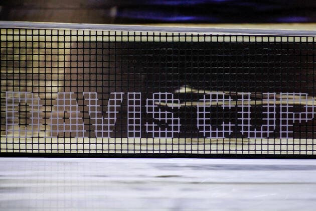 Sport Bilder des Tages November 18, 2019, Madrid, VALENCIA, SPAIN: Ilustration, Davis Cup s Logo during the Presentation of the Davis Cup by Rakuten Madrid Finals 2019 tenis tournament celebrated at Caja Magica on November 18, 2019, in Madrid, Spain. Tennis: Davis Cup 2019, day 1 - ZUMAa181 20191118_zaa_a181_044 Copyright: xAFP7x