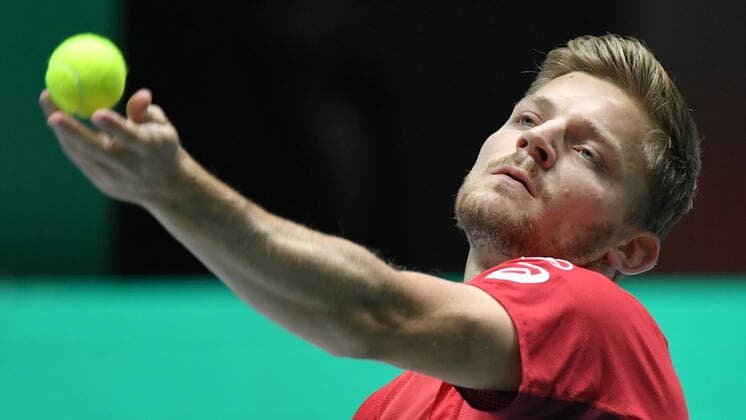 Belgian David Goffin pictured during the game between Belgian David Goffin and Colombian Daniel Elahi Galan, second game in the group stage of the Davis Cup World Group tennis finals between Colombia and Belgium, Monday 18 November 2019, in Madrid, Spain. BENOITxDOPPAGNE  x2430099x