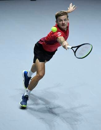 MADRID, SPAIN - NOVEMBER 18 : David Goffin of Belgium looks dejected pictured during Davis Cup match between Belgium and Colombia at Casa Magica - Venue of the new look of Davis Cup 2019 on november 18 Madrid , Spain,18 11 2019 TENNIS : Finales Coupe Davis - Madrid - 18 11 2019 PhotoNews Panoramic 