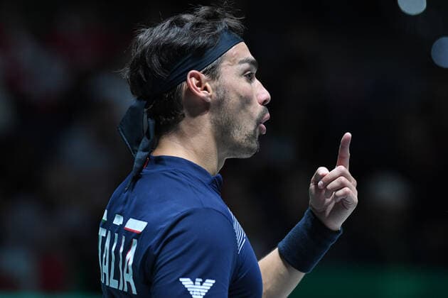 Tennis - Davis Cup Finale 2019 - Fognini - Italie TENNIS : Davis Cup Finale - Spain - 18 11 2019 ChrysleneCaillaud Panoramic 