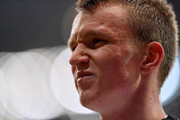 19 11 2019, football, international, European Championship qualification, group C, 10 matchday, Germany Northern Ireland, at the Commerzbank Arena Frankfurt am Main Lukas Klostermann Germany in his substitution DFL and DFB regulations prohibit any use of photographs as image sequences and or quasi video