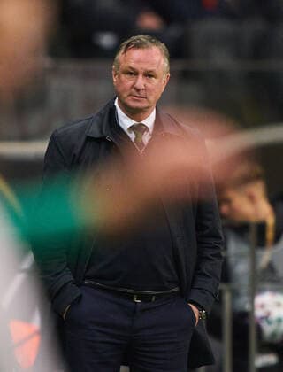 EURO QUALI 2020, Germany-North Ireland, Frankfurt, Nov 19, 2019. Michael O NEILL, Trainer NIRLAND half-size, portrait, GERMANY - NORTHERN IRELAND 6-1 Important: DFB regulations prohibit any use of photographs as image sequences and or quasi-video. Qualification for European Championships, EM Quali, 2020 Season 2019 2020, November 19, 2019 in Frankfurt, Germany.