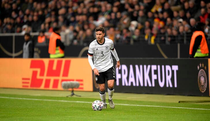 19 11 2019, football, international, European Championship qualification, group C, 10 matchday, Germany Northern Ireland, at Commerzbank Arena Frankfurt am Main Jonas Hector Germany on the ball DFL and DFB regulations prohibit any use of photographs as image sequences and or quasi video