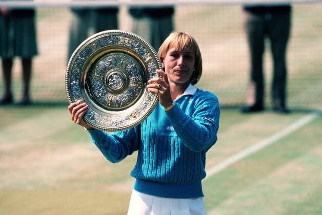 Martina Navratilova With Plate Wimbledon Champion All England Lawn Tennis Championships Wimbledon, London, England 07 July 1984  Copyright: MaryxEvansxAllstarxR.Peters 12432789